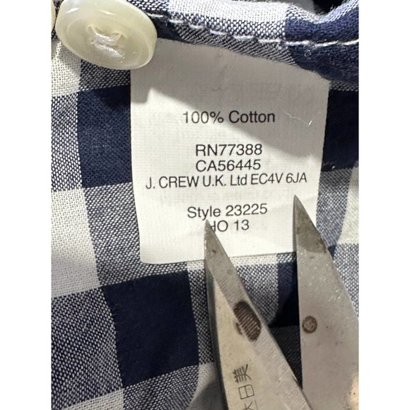 J.Crew Women's Button Up Shirt Womens Sz 8 Blue Black Plaid Printed Top Lot of 3 - Picture 13 of 14